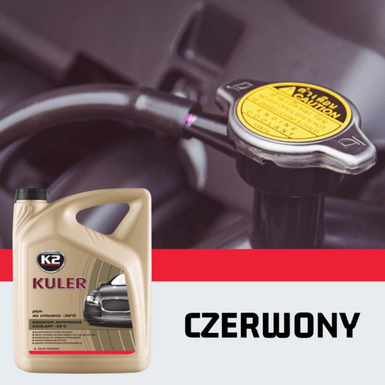 Czerwony płyn do chłodnic