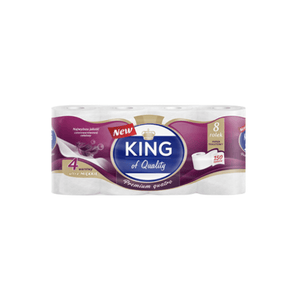 Papier toaletowy celuloza King Premium 4 warstwowy 8szt