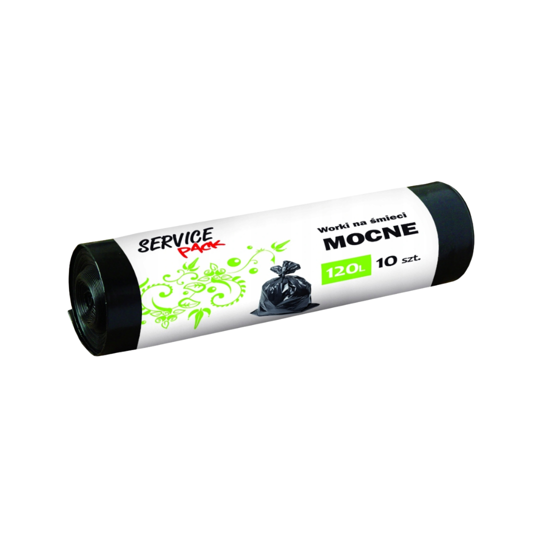 Worki na śmieci mocne Service Pack uniwersalne 10szt 120l