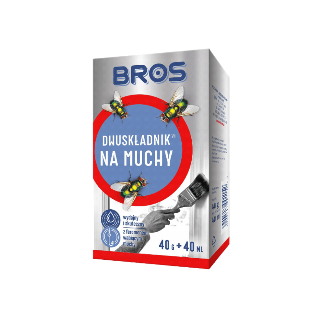Bros preparat dwuskładnikowy na muchy 40g+40ml