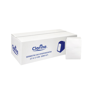 Serwetka do dyspensera 17x17cm Clarina 2000szt