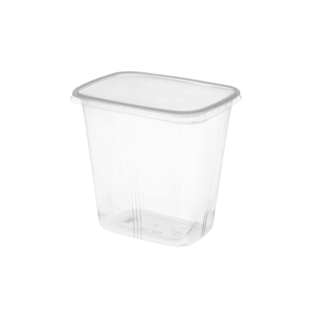 Pojemnik prostokątny transparent plastikowy 100szt 500ml