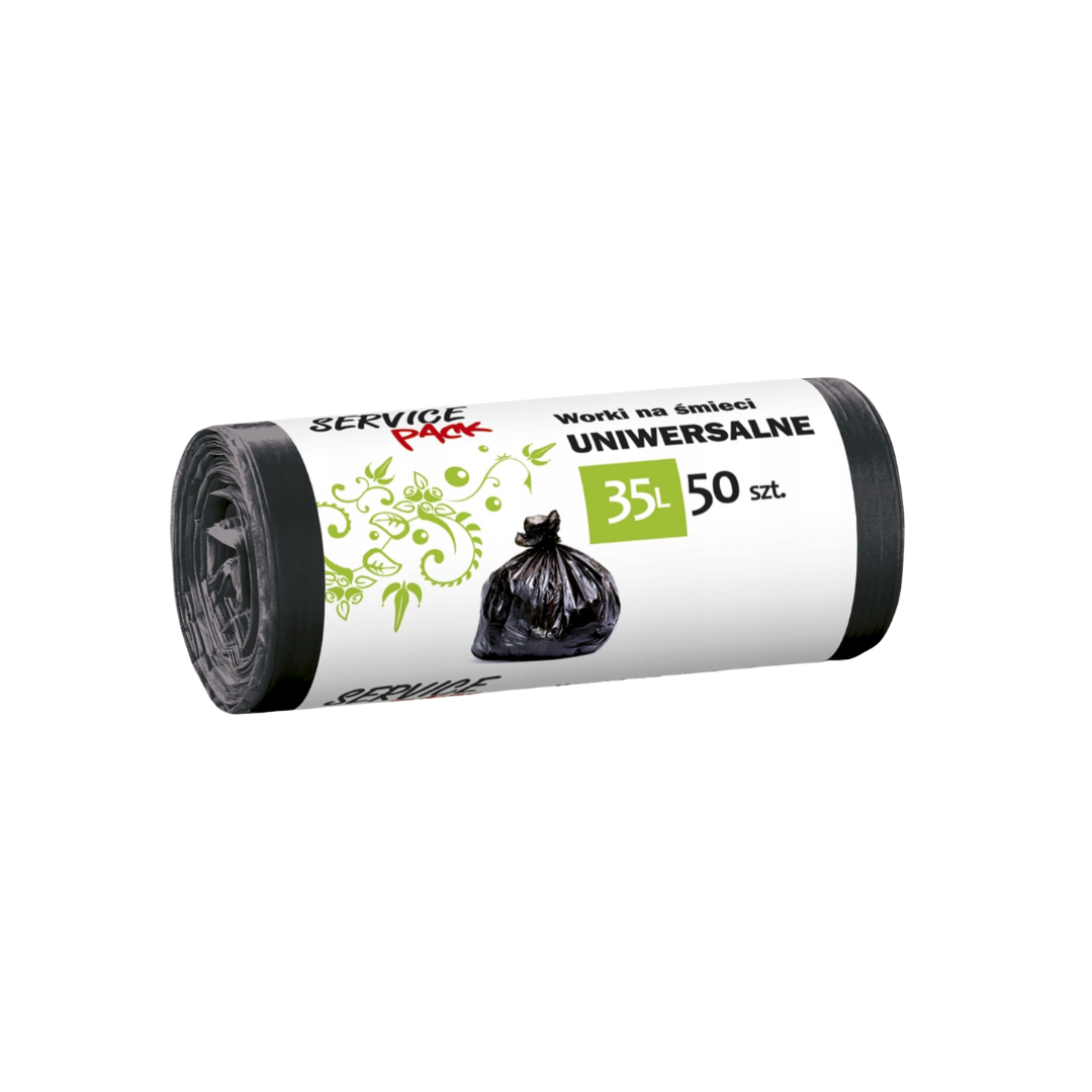 Worki na śmieci mocne Service Pack uniwersalne 50szt 35l