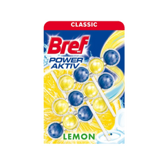 Zawieszka kostka toaletowa  Bref kulki 3x50g Cytryna 1szt