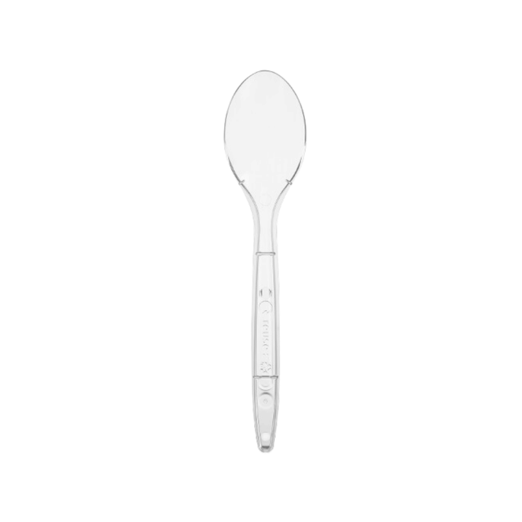 Łyżka plastikowa transparentna 18cm 50szt