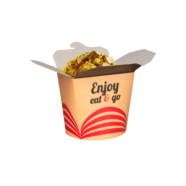 Food box pojemnik tekturowy z nadrukiem Enjoy Eat&Go 750ml 
