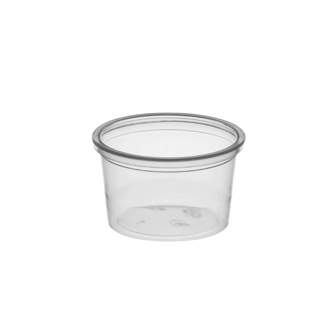 Pojemnik okrągły plastikowy na sos DIP transparentny 7080C 80ml