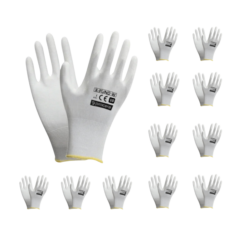 xpuno white rękawice procera 12 sztuk